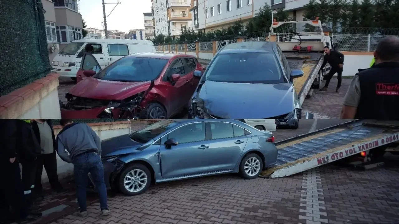 Kocaeli Darıca’da Kavşakta Korkunç Kaza! İki Otomobil Çarpıştı 1’i Çocuk, 3 Yaralı 5