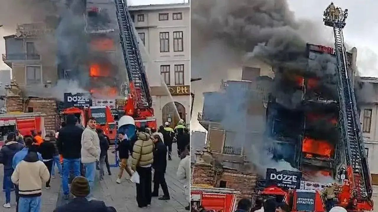 Tarihi Mısır Çarşısı'nın yanındaki restoranda yangın büyük paniğe neden oldu 1