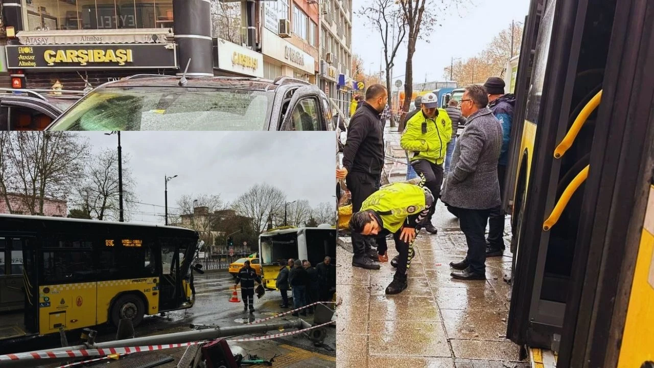 Fatih’te İETT Otobüslerinin Karıştığı Zincirleme Kaza! Ortalık Birbirine Karıştı