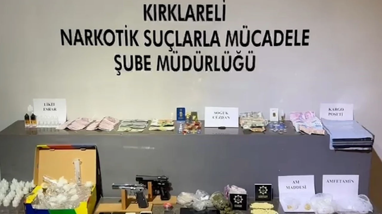 Kırklareli merkezli uyuşturucu operasyonunda 63 gözaltı