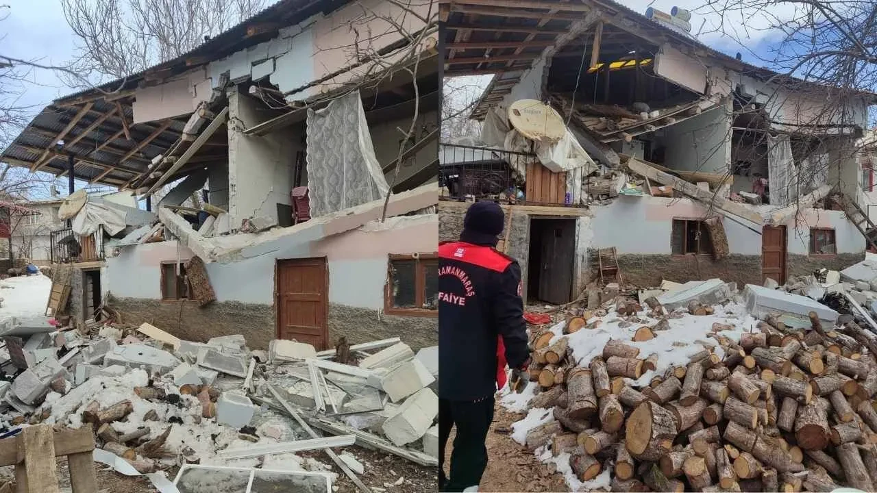 Kahramanmaraş'ta korkutan patlama: Gaz sıkışmasından patlayan ev harabeye döndü