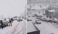 Elazığ'da kar yağışı zincirleme trafik kazasına yol açtı: 10 araç birbirine girdi