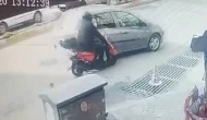 Motosiklete Çarpıp Kaçtı! Kaza Güvenlik Kameralarına Yansıdı