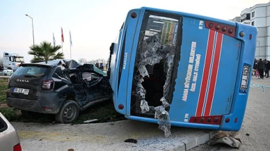 Adana'da halk otobüsü kaza yaptı: Çok sayıda yaralı var