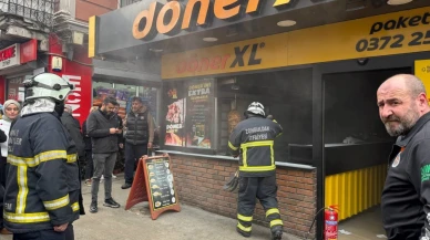 Zonguldak’ta dönercide yangın paniği: Fritöz patladı