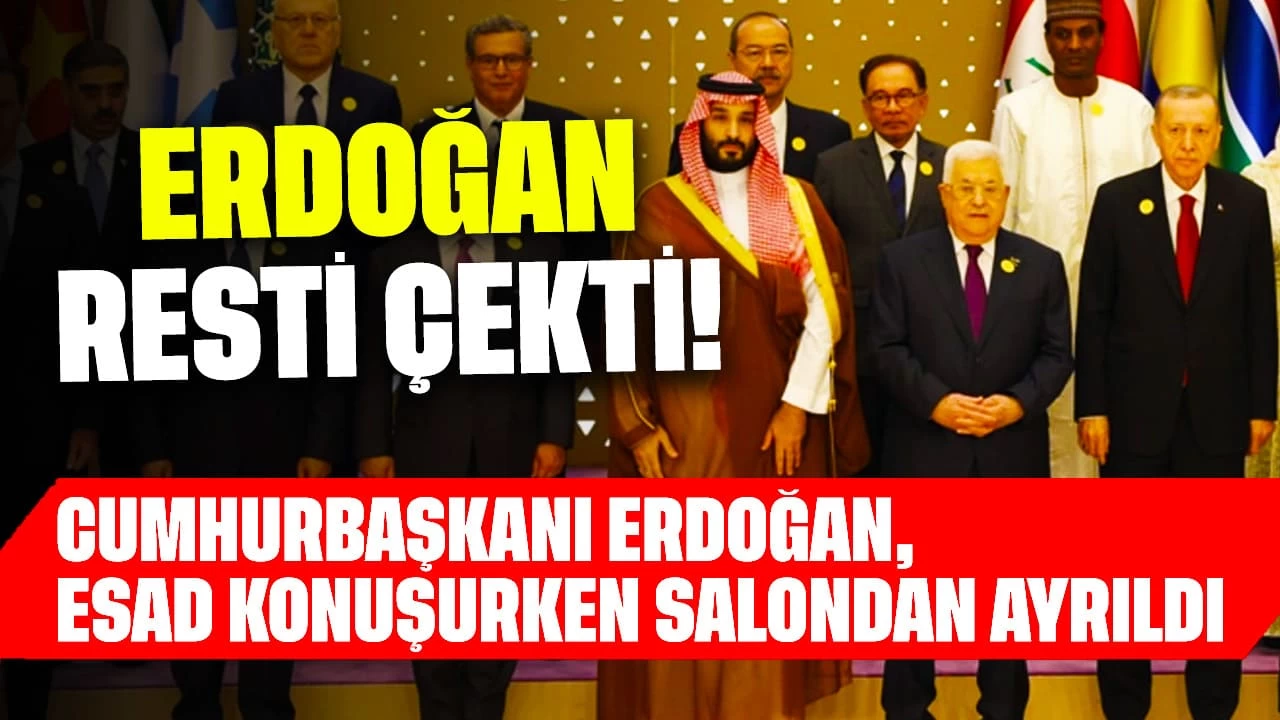 Erdoğan Resti Çekti! Cumhurbaşkanı Erdoğan, Esad Konuşurken Salondan Ayrıldı